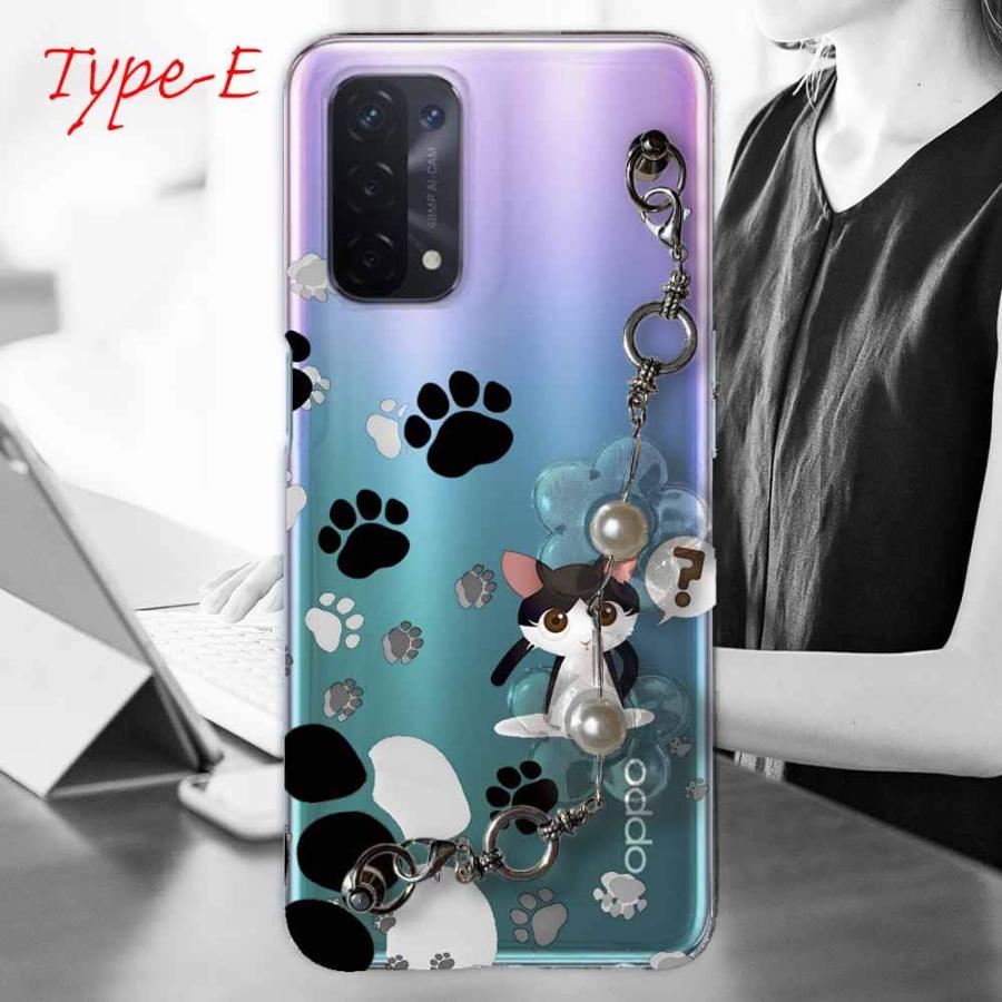 OPPO A54 5G スマホケース 5種の キーリングハンガー付き TPU