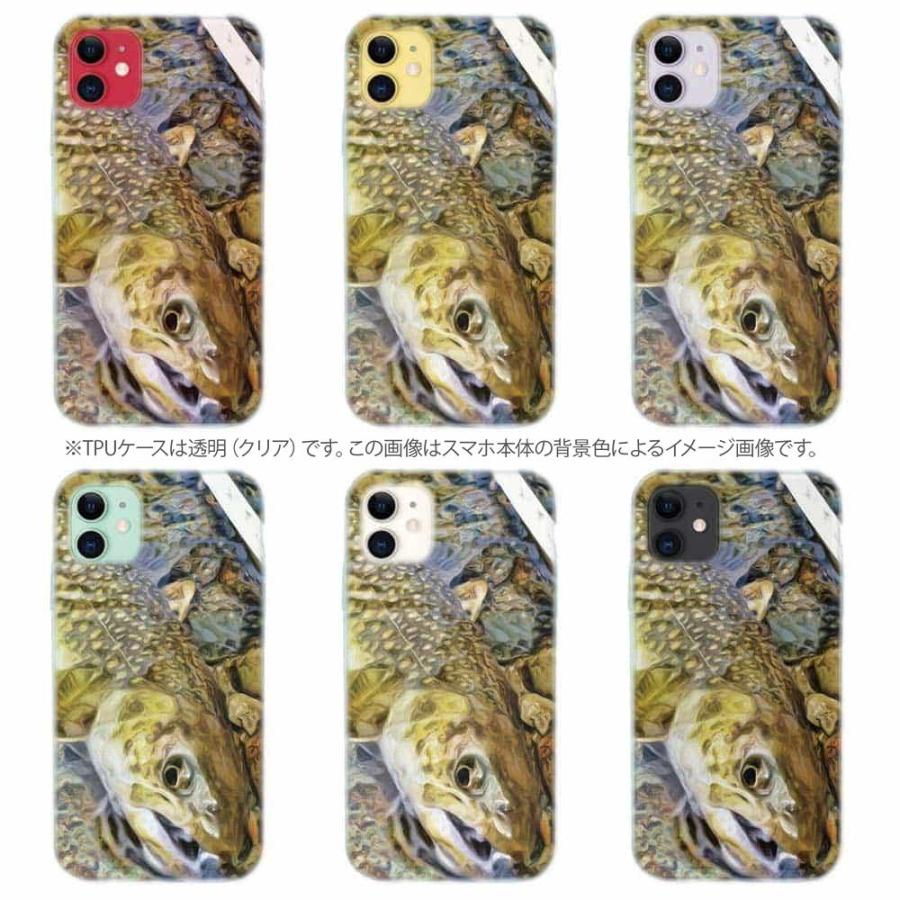 スマホケース ソフトケース TPU ネイティブトラウト 魚 釣り ルアー