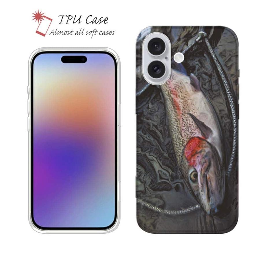 スマホケース ソフトケース Tpu ニジマス降海型 魚 釣り ルアー Iphone13 Pro Iphone12 Iphonexs Iphone8 Xperia Galaxy Aquos Pixel Tpu Angler S Case アングラーズケース 通販 Yahoo ショッピング