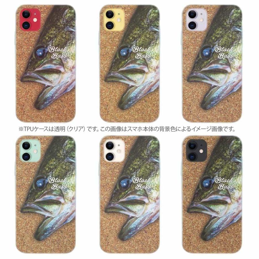 スマホケース ソフトケース TPU ブラックバス(ラージマウスバス) 魚