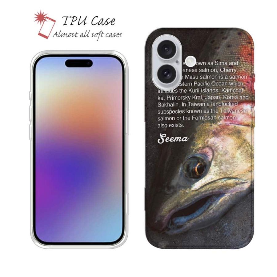 スマホケース ソフトケース TPU ヤマメ 魚 釣り ルアー iPhone17 Pro