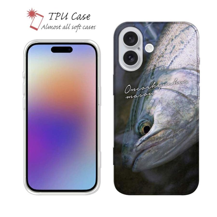 スマホケース ソフトケース TPU サクラマスの目 魚 釣り ルアー