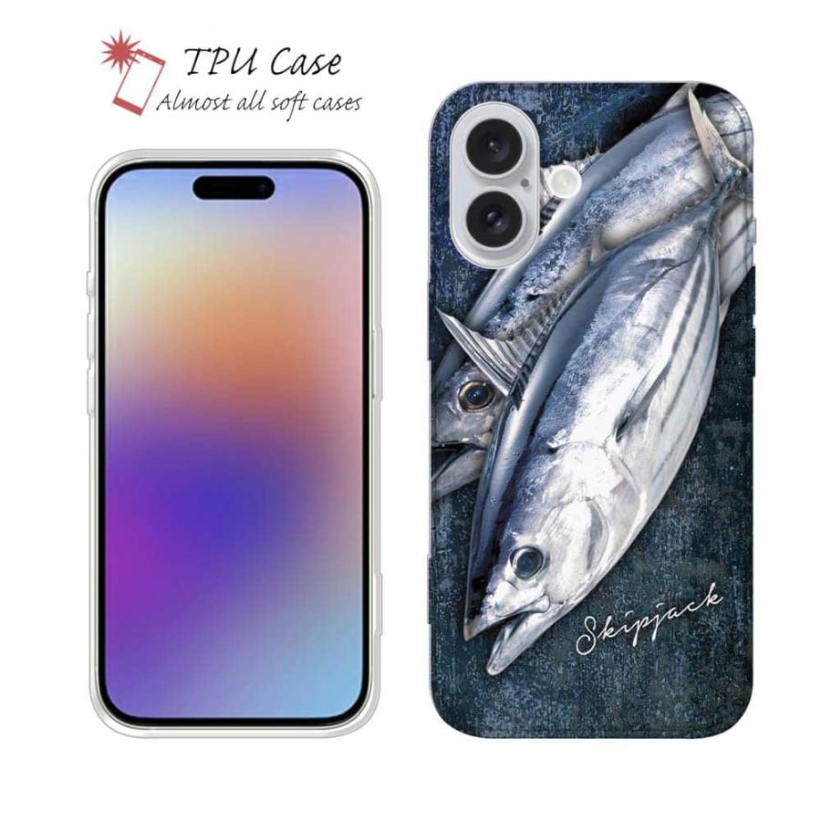スマホケース ソフトケース TPU カツオ バージョン2 魚 釣り ルアー