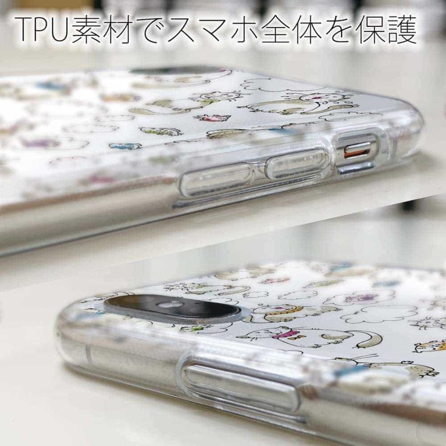 スマホケース ソフトケース TPU ほのぼの猫の手書きイラスト かわいい ネコ 雑貨 iPhone14 Pro Max 14 Plus Xperia 10 IV Galaxy AQUOS Pixel6a｜anglers-case｜04