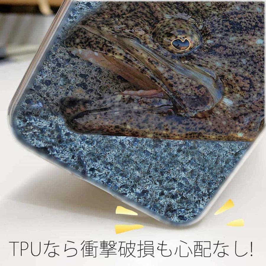 スマホケース ソフトケース TPU 砂の王者・ヒラメ 魚 釣り ルアー