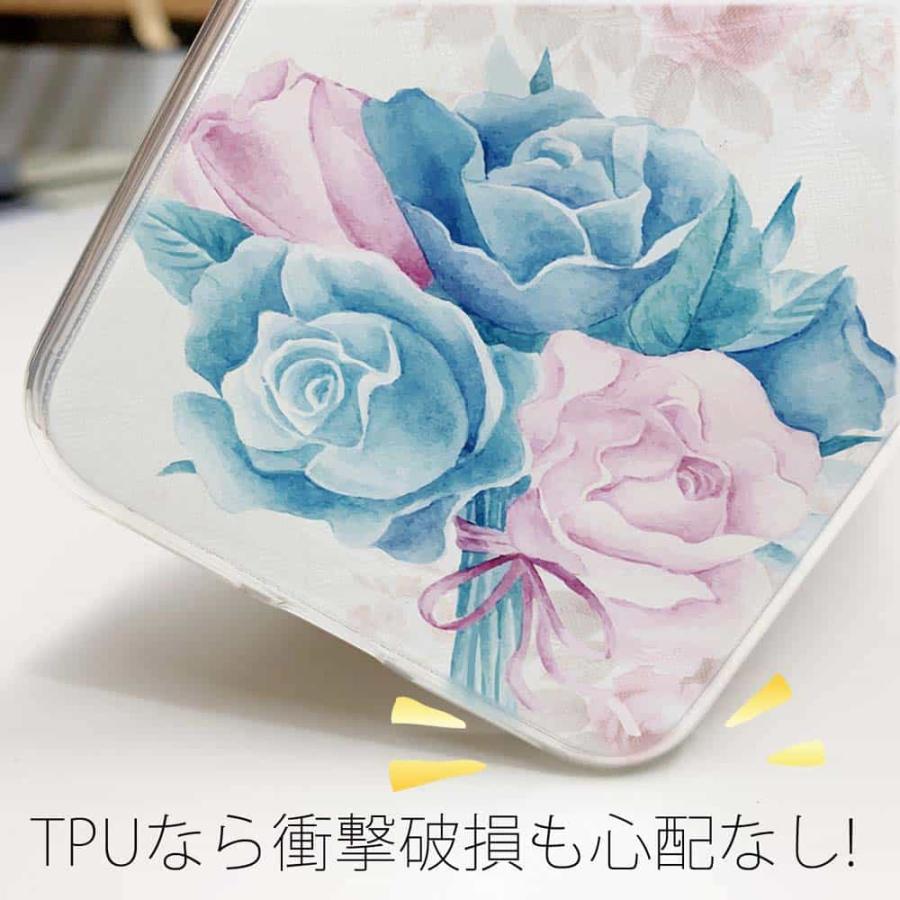 ソフトケース 花柄 スマホケース TPU 束ねたバラを君に かわいい