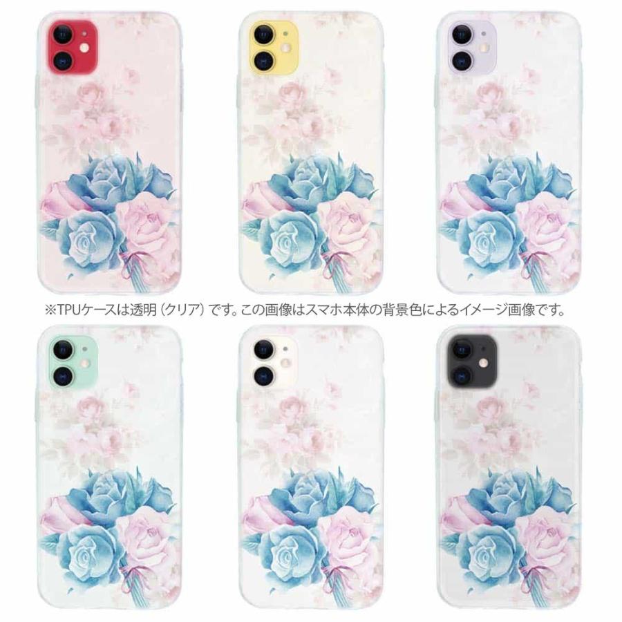 ソフトケース 花柄 スマホケース TPU 束ねたバラを君に かわいい