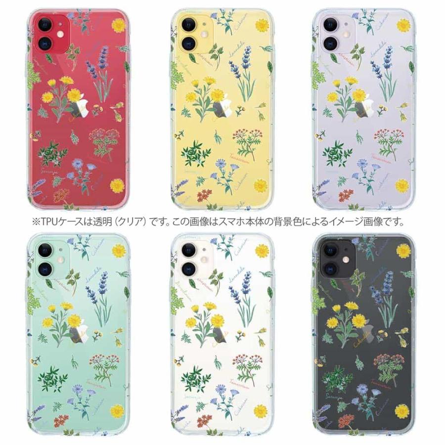 Google Pixel 9a ケース ボタニカル柄 花柄 クリア 透明 ソフト TPU