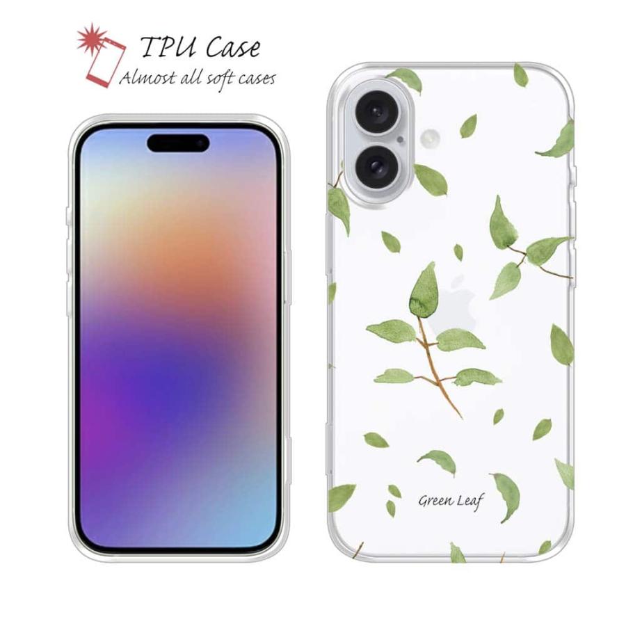 ソフトケース 花柄 スマホケース TPU 木の葉 花 フラワー iPhone16 Pro 