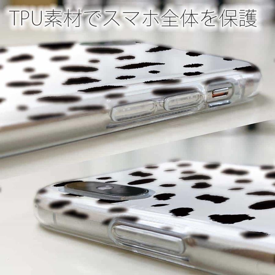 iPhone7 Plus スマホケース TPU ストラップ 透明 クリアケース アイフォン セブン プラス ダルメシアン柄｜anglers-case｜03