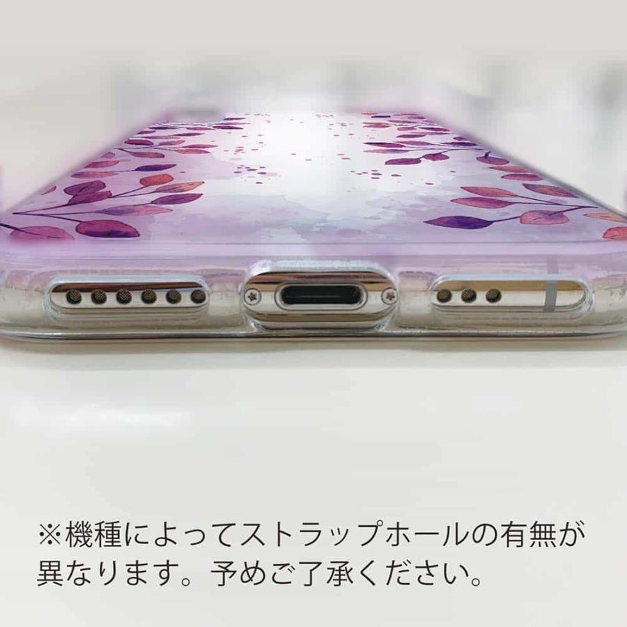 Android ソフトケース 花柄 スマホケース らくらくスマートフォン OPPO Reno5 A OPPO Reno3 A Android One シンプルスマホ BASIO4 パープルパープル｜anglers-case｜05