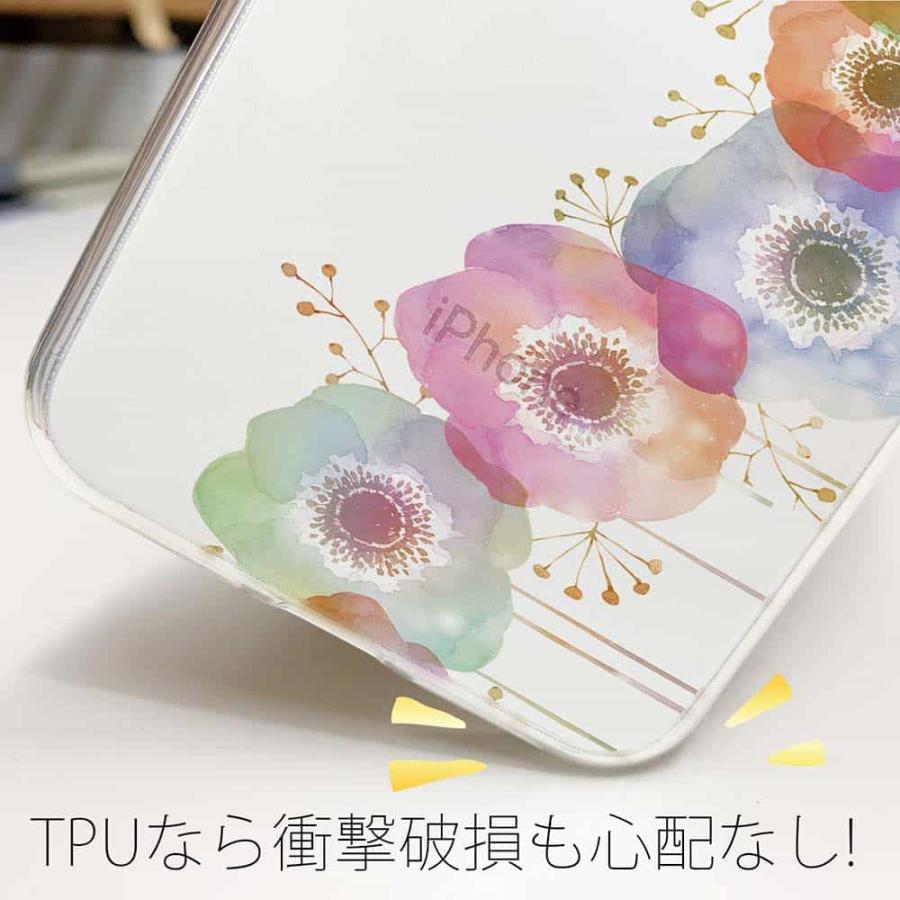 14時までの注文で当日発送 AQUOS wish2 / wish SH-51C / SHG06 / A104SH / SH-M20 ソフトケース TPU クリアケース 透明 花 花柄 フラワーシンフォニー｜anglers-case｜03