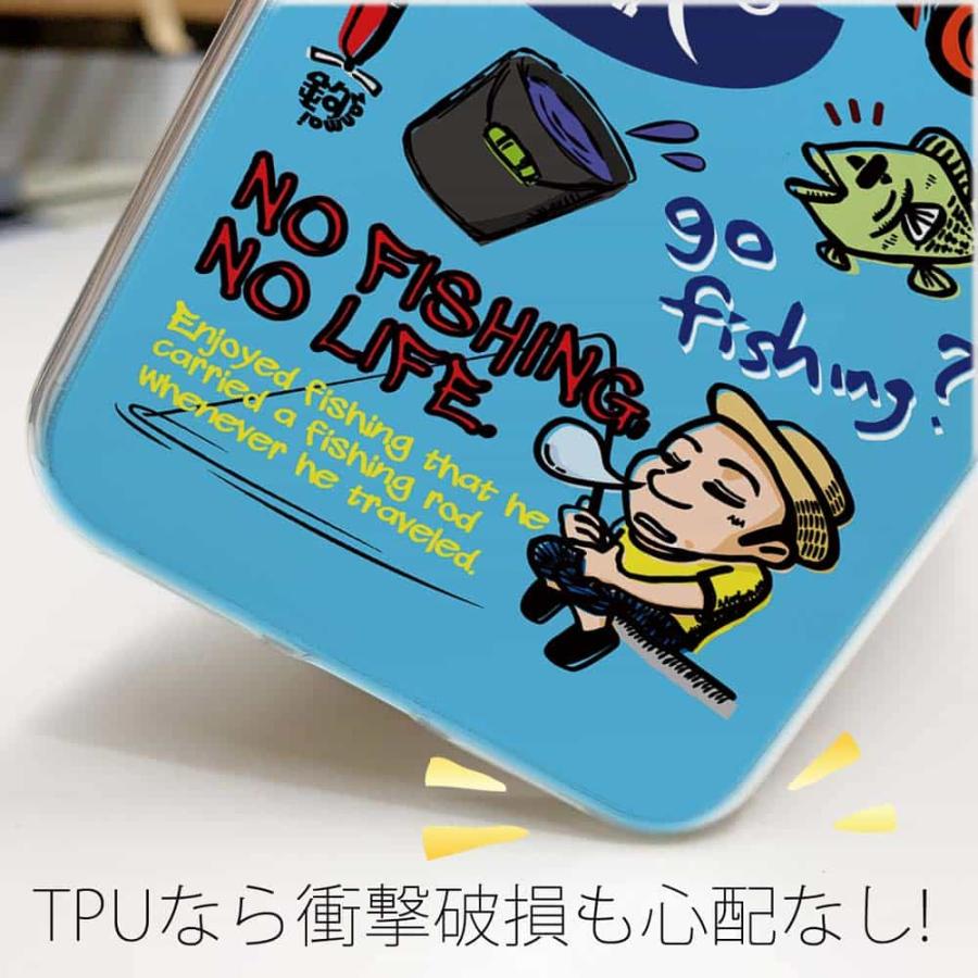 スマホ ソフトケース 釣りざんまい 釣り好きですがなにか? カラフルスカイブルー iPhone15 Pro Max 14 Plus Xperia 10 V Galaxy AQUOS Pixe8a Pro｜anglers-case｜03