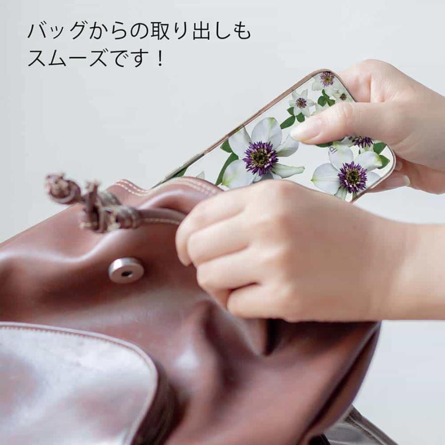 ソフトケース 花柄 スマホケース TPU クレマチス かわいい カラフル 花