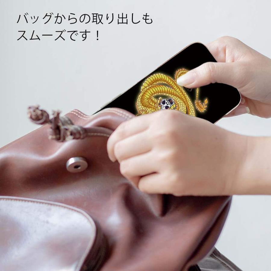 スマホケース ソフトケース ROMI HIME 龍 黄龍 骸骨 縁担き? 金運