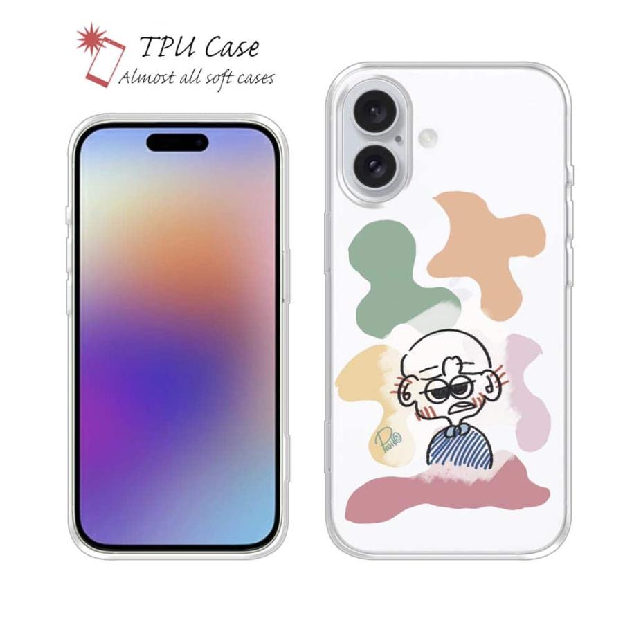 スマホケース ソフトケース TPU Pariko ステッカー風カラフル男の子ver