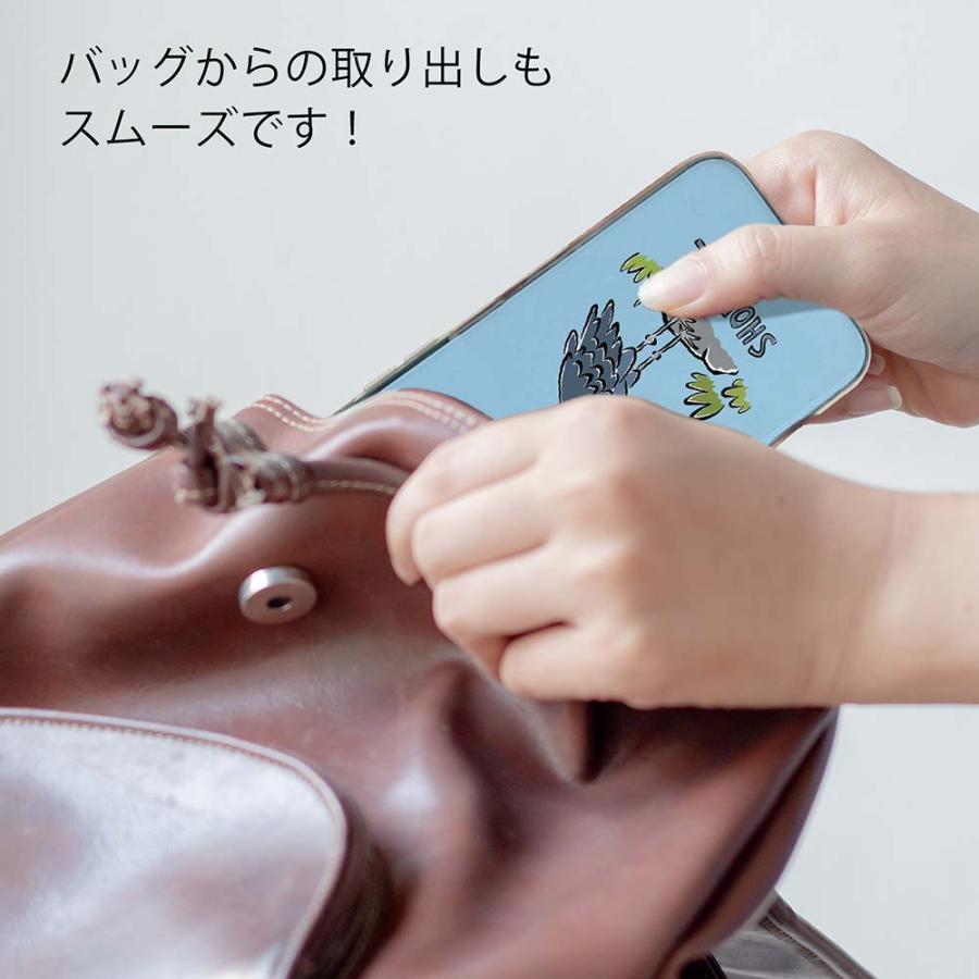 スマホケース ソフトケース TPU wakat ハシビロコウ_ライトブルー