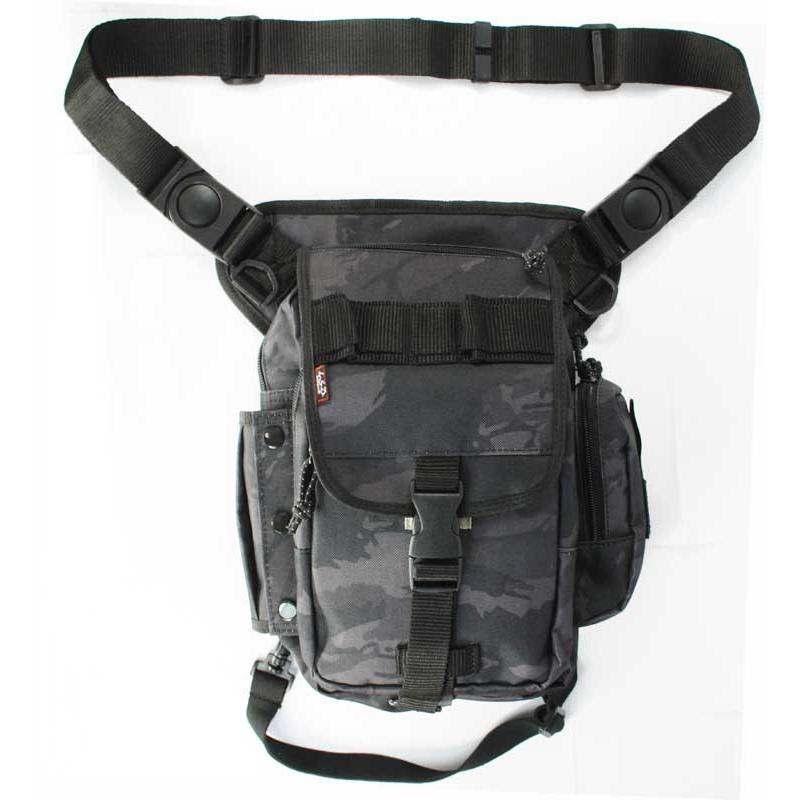 LSD ワンショット フットバッグ/ブラックカモ 釣り ショルダーバッグ