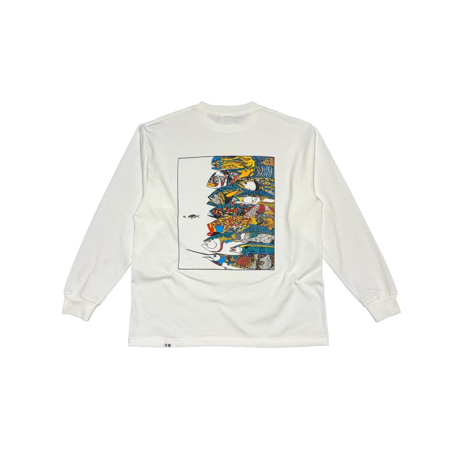 限定】ネイビーアパレル 魚群ロンT : アングラーズショップネスト