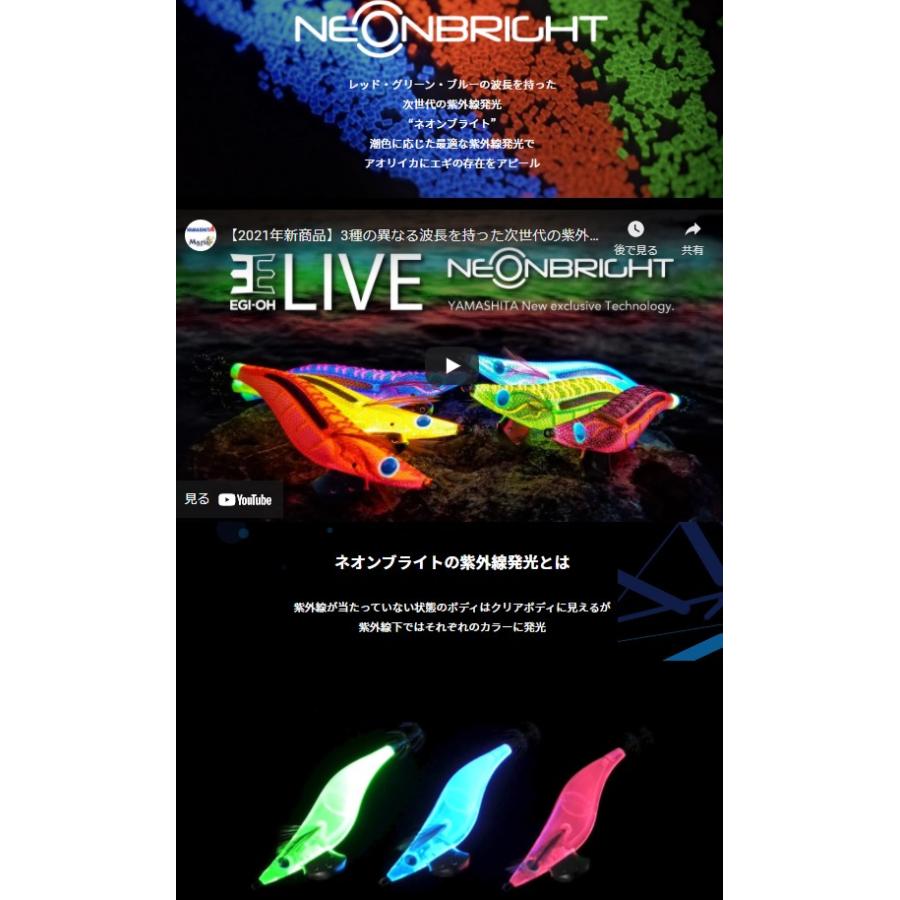 YAMASHITA (ヤマシタ) エギ王LIVE ネオンブライト 2.5号 065 スパークオリーブ｜anglersweb｜03