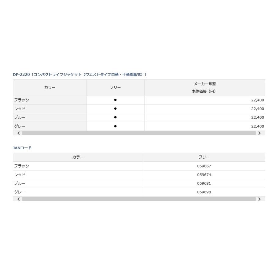 ダイワ (Daiwa) DF-2220 レッド フリーサイズ （コンパクトライフジャケット（ウエストタイプ自動・手動膨脹式））｜anglersweb｜03