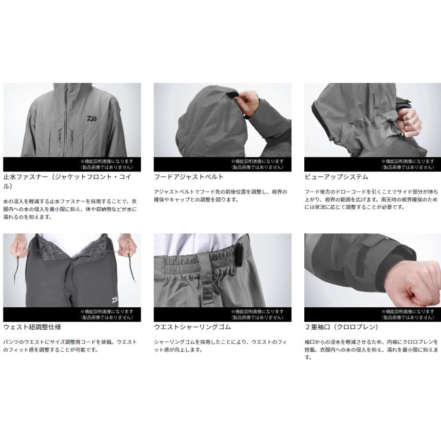 ダイワ (Daiwa) DR-3324 ブラック 2XLサイズ （RAINMAX コンパクト