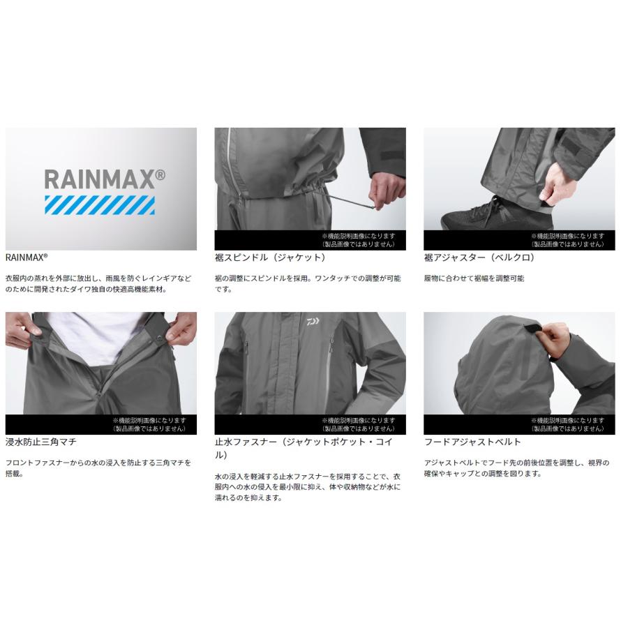 ダイワ (Daiwa) DR-3824 ブラック Mサイズ（RAINMAX レインスーツ）｜anglersweb｜03