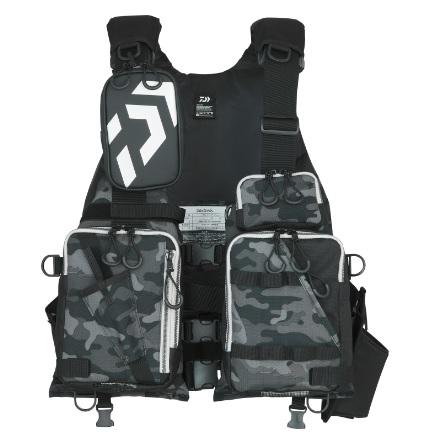 ダイワ DF-6224 フィッシングベスト DAIWA（ダイワ） DF-6224 フロートゲームベスト ブラックレッド フリー