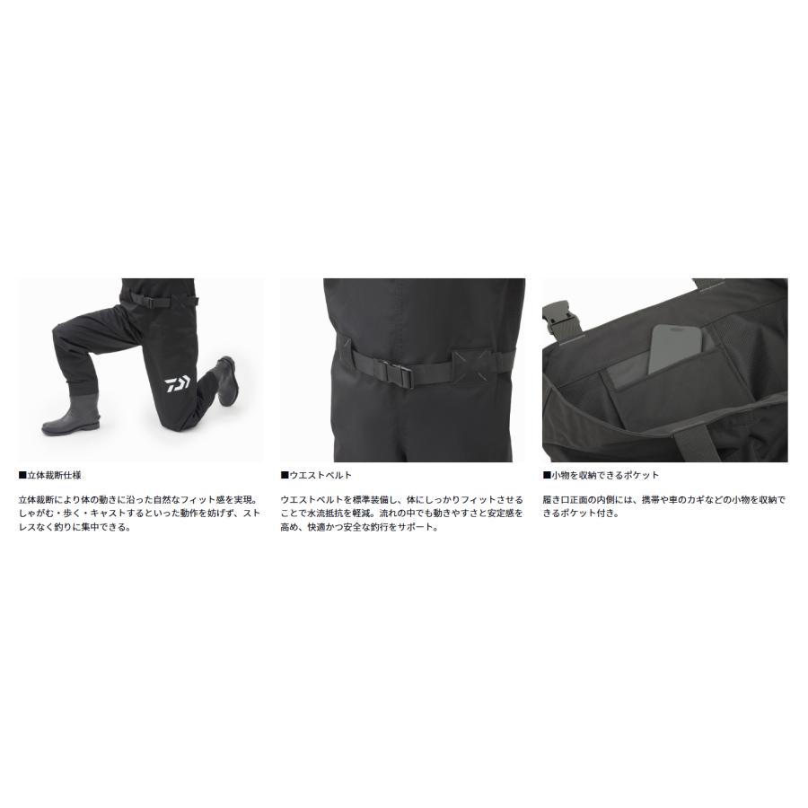 DAIWA（ダイワ） PW-4508 ブラック Mサイズ パワーウェーダー フェルト