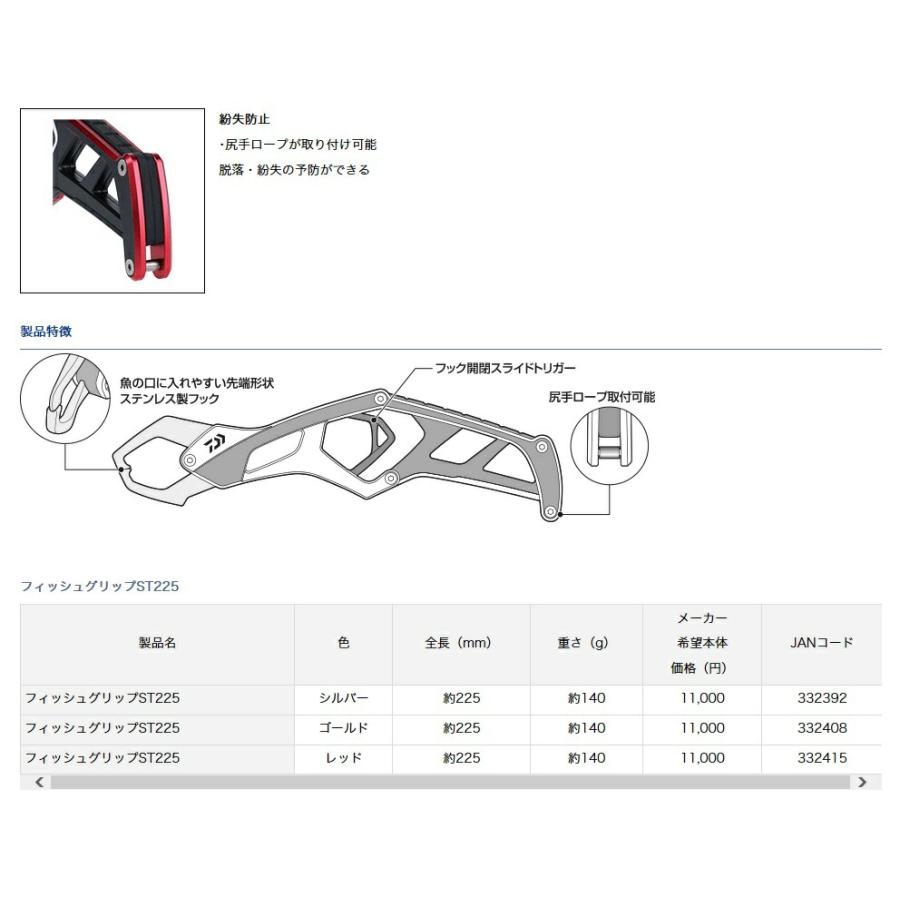 ダイワ (Daiwa) フィッシュグリップST225 レッド : アングラーズWEB店