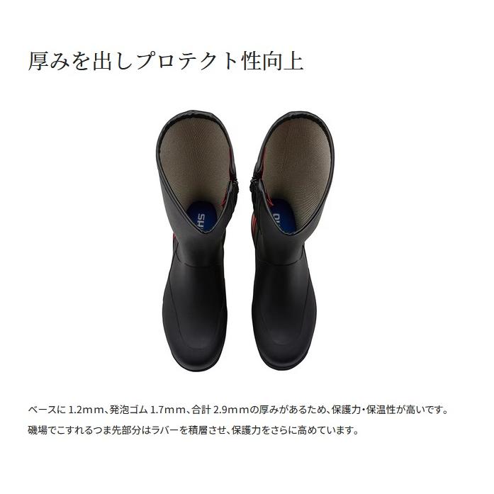 シマノ (Shimano) FB-041X レッド XLサイズ (27.0〜27.5cm)  ジップアップブーツ カットラバーピンフェルト ※画像は各サイズ共通です｜anglersweb｜04