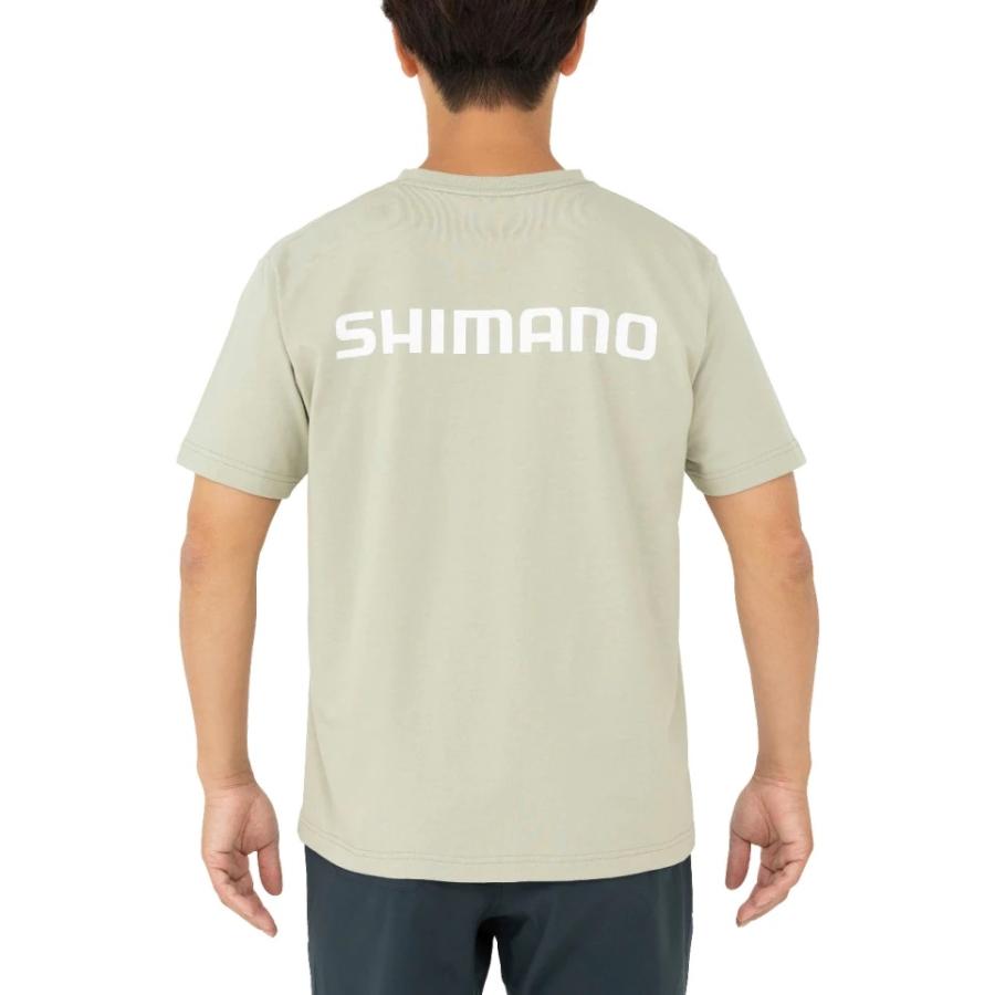 シマノ (Shimano) SH-004V 薄茶色（ ベージュ）XLサイズ オーガニックコットン ロゴ Tシャツ｜anglersweb｜02