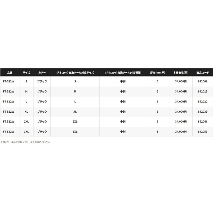 シマノ (Shimano) FT-522W ブラック 3XLサイズ リミテッドプロ