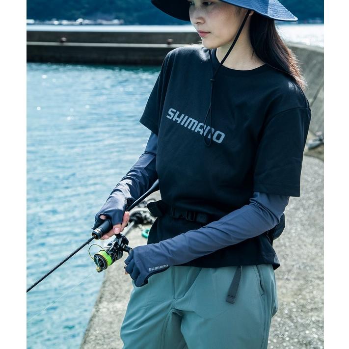 シマノ (Shimano) SH-021W ネイビー Mサイズ ドライロゴTシャツ ショートスリーブ｜anglersweb｜05