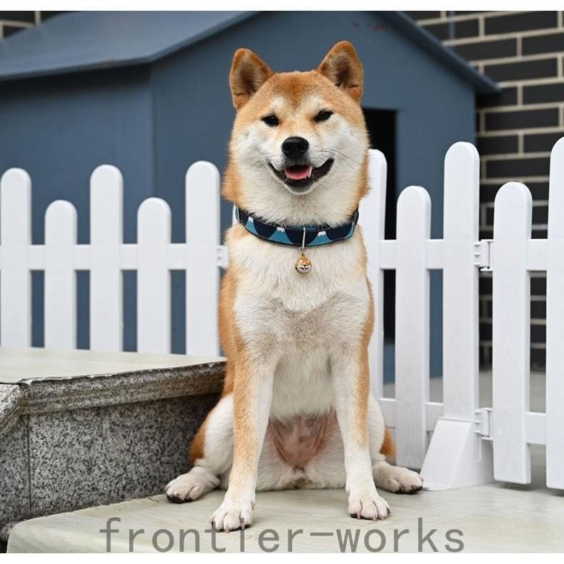 犬 首輪 唐草模様 犬の首輪 からくさ バックル首輪 柴犬 犬 可愛い おしゃれ 散歩 リード スカーフ バンダナ 小型犬 中型犬 大型犬｜angstore｜05