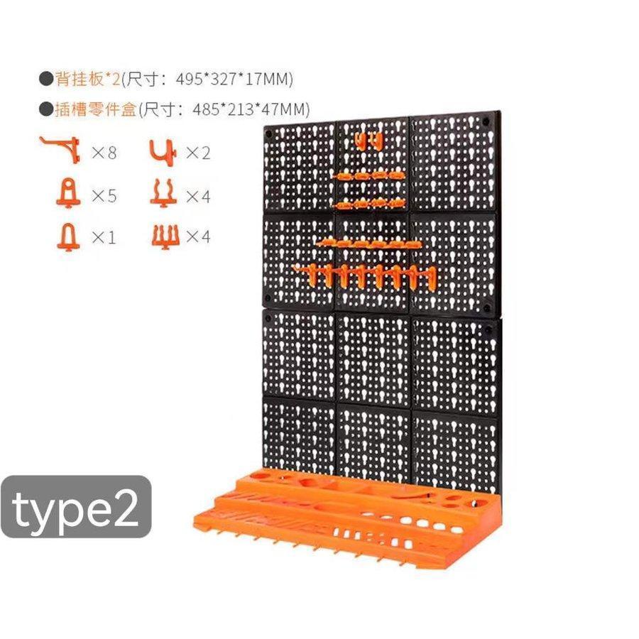 工具箱 整理 アイテム 壁掛け 収納 ケース 部品 コンテナ ボックス ツール ビス 工具 部品 整理整頓 パーツ ネジ 壁掛 棚 42ピース｜angstore｜06