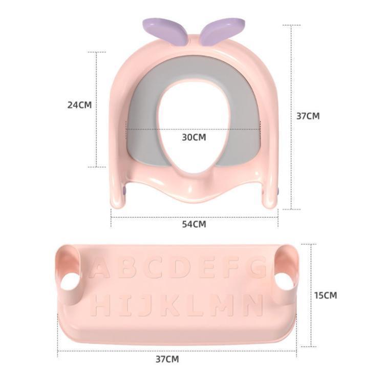 補助便座 ステップ 折りたたみ 階段 子供 トイレ 補助 便座 子供用 トイレトレーニング おまる 可愛いデザイン ウサギ耳 シカ耳 ふかふか補助便座｜angstore｜10