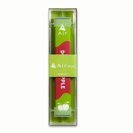 持ち運びシーシャ・電子タバコ 【Air mini ダブルアップル味】 1本 ニコチンなし 300回使用可能 使い捨て ベイプ Vape｜anhinmagokoromarusye