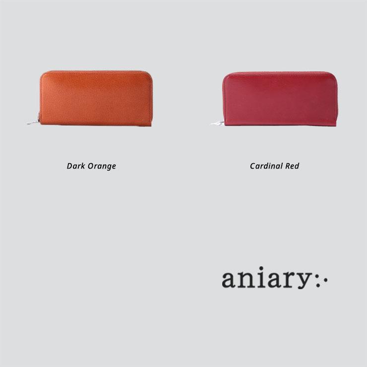 aniary　アニアリ　長財布　牛革　レッドブラウン aniary アニアリ 長財布 牛革 レッドブラウン aniary ONLINE WEB