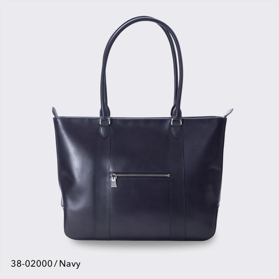 アニアリaniaryトートバッグ ウェーブレザー　16-02000 中古ネイビー アニアリaniaryトートバッグ ウェーブレザー 16-02000 中古ネイビー