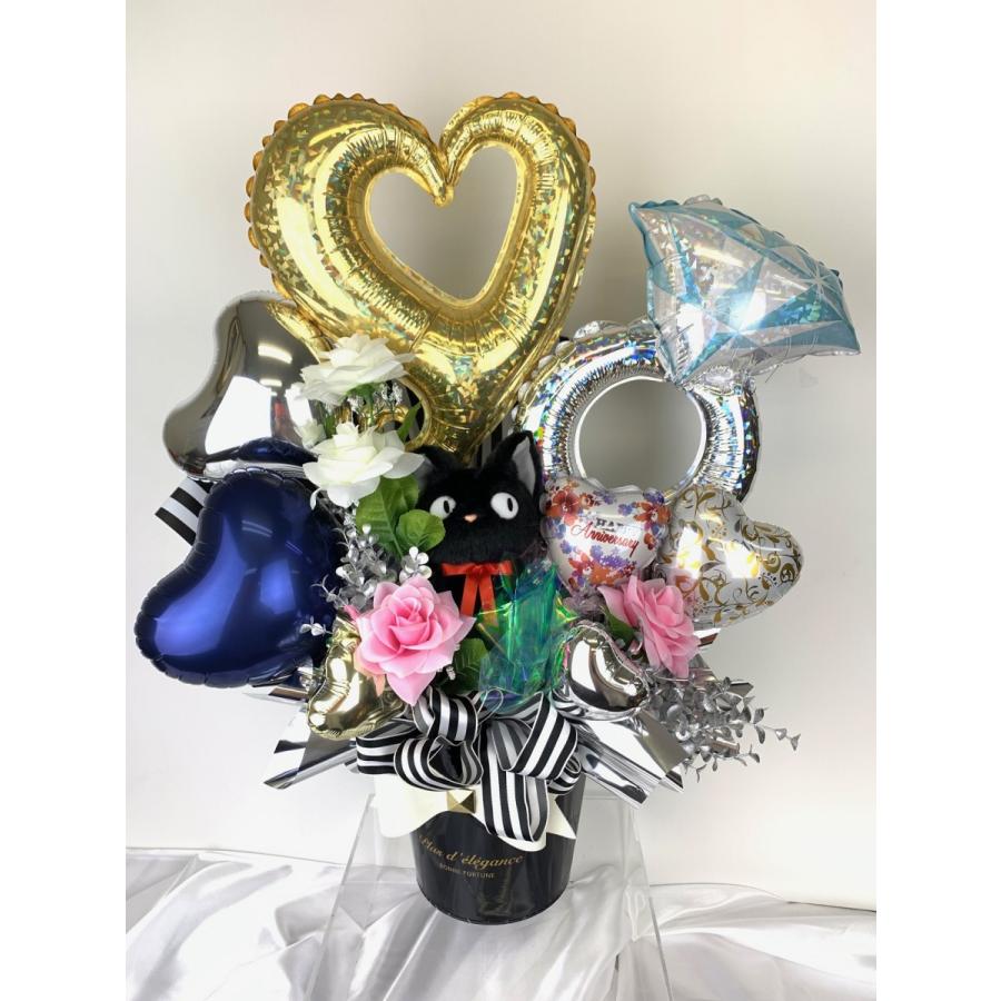 5 好評 黒猫ウエディングアレンジ 送料無料 ジブリ ジジ 魔女の宅急便 ウエディングギフト バルーン電報 ぬいぐるみ