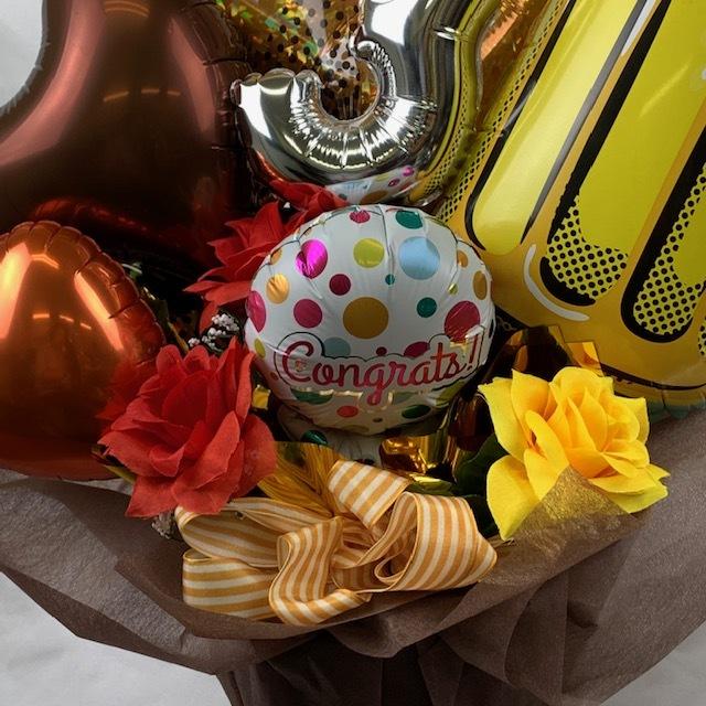 周年お祝アレンジ 数字入りバルーンアレンジ・周年祝い・バルーン