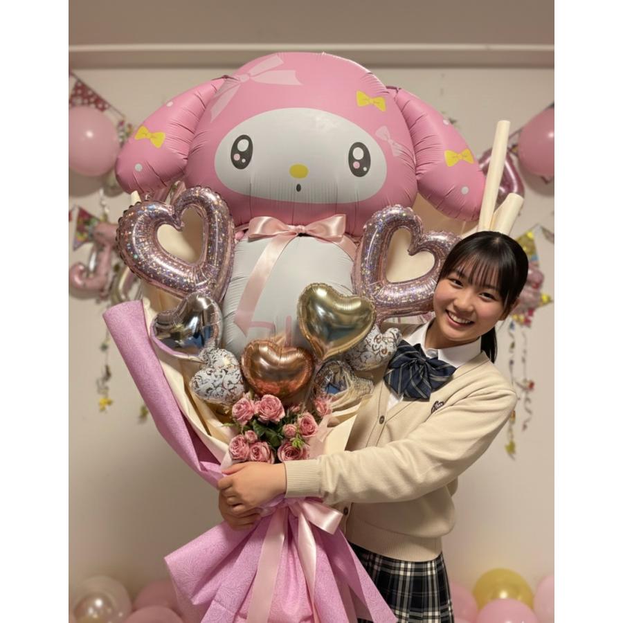 お届け地域限定 BIGバルーンバンチ マイメロ 大きな花束 サンリオ 卒業