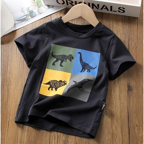 Sale Tシャツ 子供服 恐竜 カットソー トップス 夏物 普段着 おでかけ 爽やか 半袖 キッズ 子ども ブラック 男の子 110 1 130 Bi108 Bi108 Anicca 通販 Yahoo ショッピング