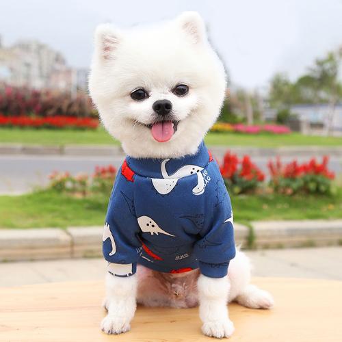 【送料無料】30%off ペットウェア ドッグウェア キャットウェア ペット 犬 服 猫 裏起毛 抜け毛防止 防寒 恐竜 暖か dd01 |  | 02