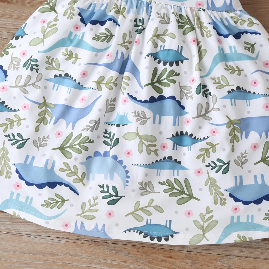 品質一番の 恐竜柄 かわいい ワンピース キッズ キャミ ワンピ 子供服 ダイナソー 個性的 恐竜女子 春夏 ホワイト ブルー ピンク ドット グリーン 総柄 Dfh033 ワンピース チュニック Www Littleangelaroundtheworld Com