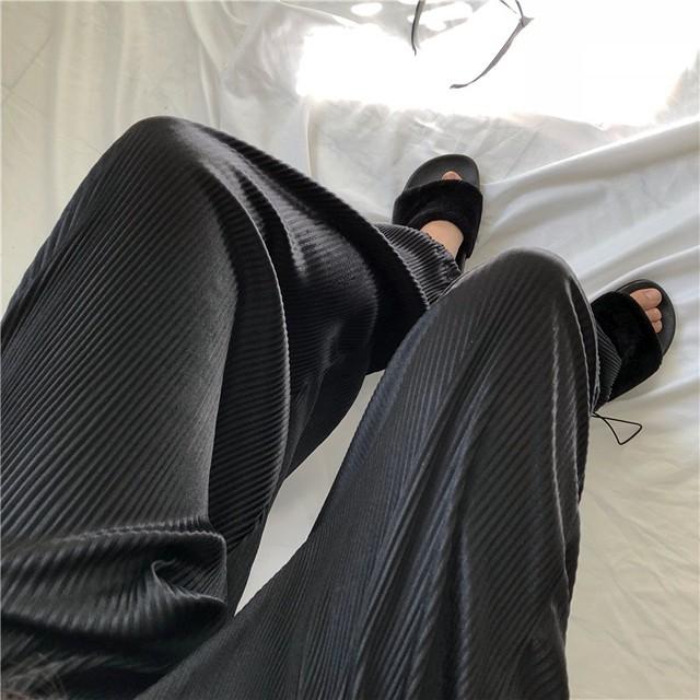 【送料無料】＼1000円ポッキリ／ 履き心地抜群★ サラサラ  ワイドパンツ  ダンス ファッションパンツ ブラック kr120 | 