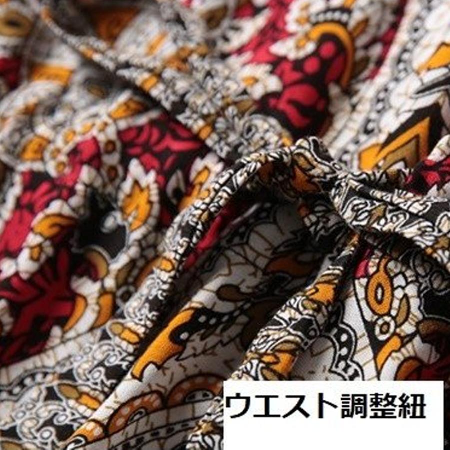 【送料無料】20%off レトロ風 ボヘミアン Ｖネック エスニック ロング ワンピース リゾート 薄手 休日 ワンピース レディース kr230 |  | 11