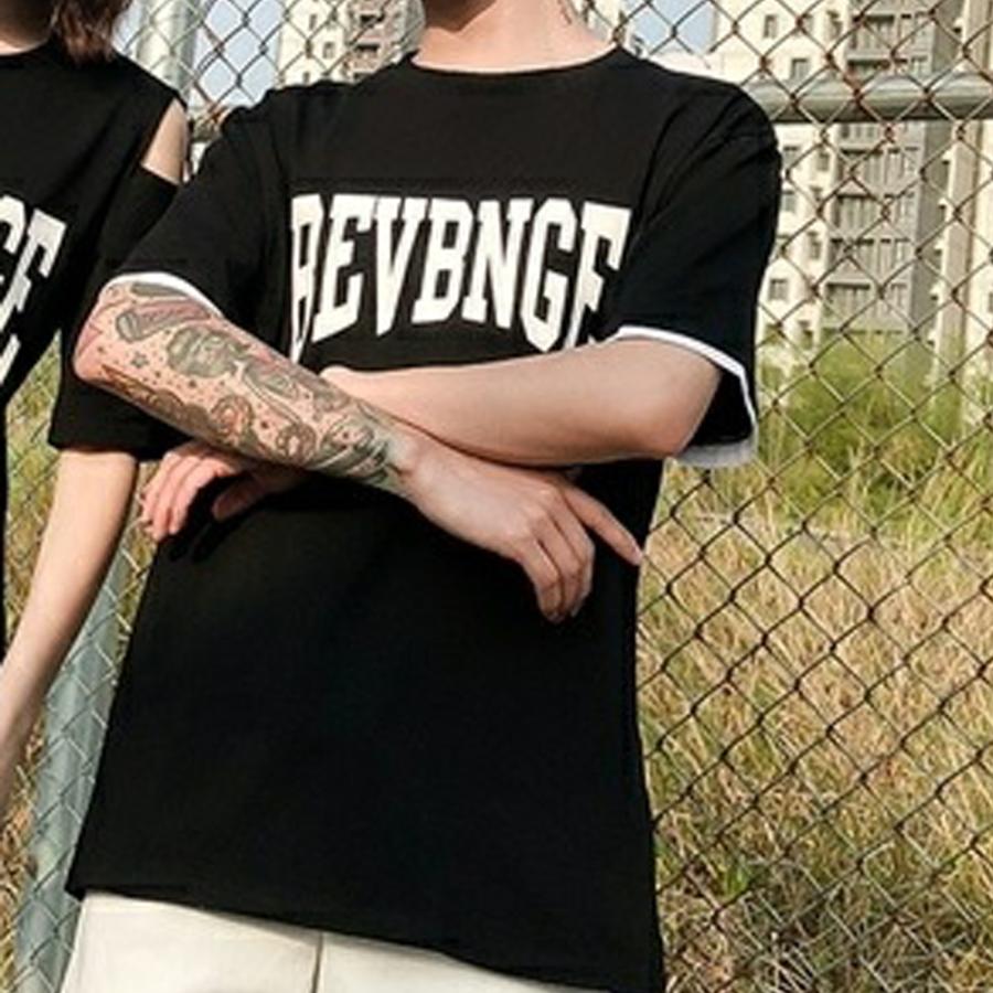 【送料無料】40%offカップルコーデ セットアップ Tシャツ+パンツ 上下セット ブラック ホワイト メンズ レディース kr328 |  | 05