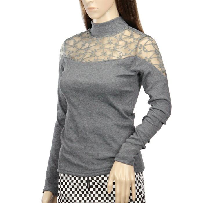 【送料無料】50%off レディース トップス ニット タートルネック レース 透け感 シースルー かわいい おしゃれ 長袖 kr334 |  | 05